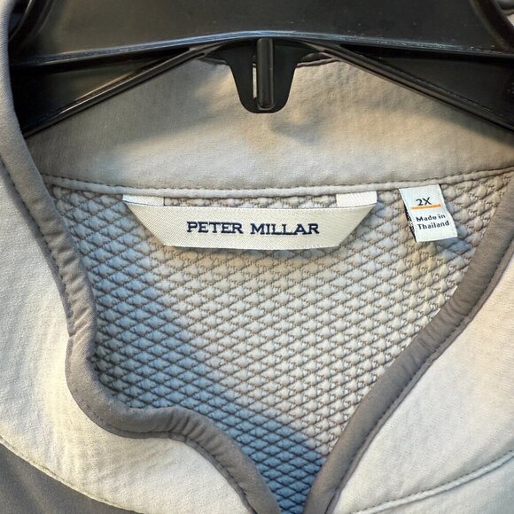 Peter Millar Squallblock Full Zip Vest Water Resistant Gale Gray Size 2X - Picture 4 of 9